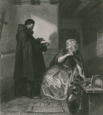 Juliet in the Cell of Friar Lawrence, Romeo and Juliet by Edgar Melville Ward